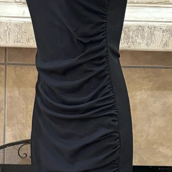 Black Fitted Cotten Dress Size Small - Picture 3 of 4